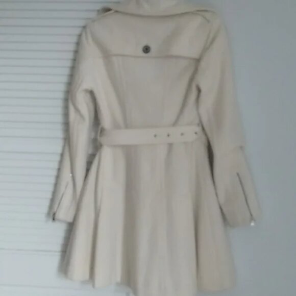 Express White Double Breasted Belted Pea Coat - Picture 5 of 5